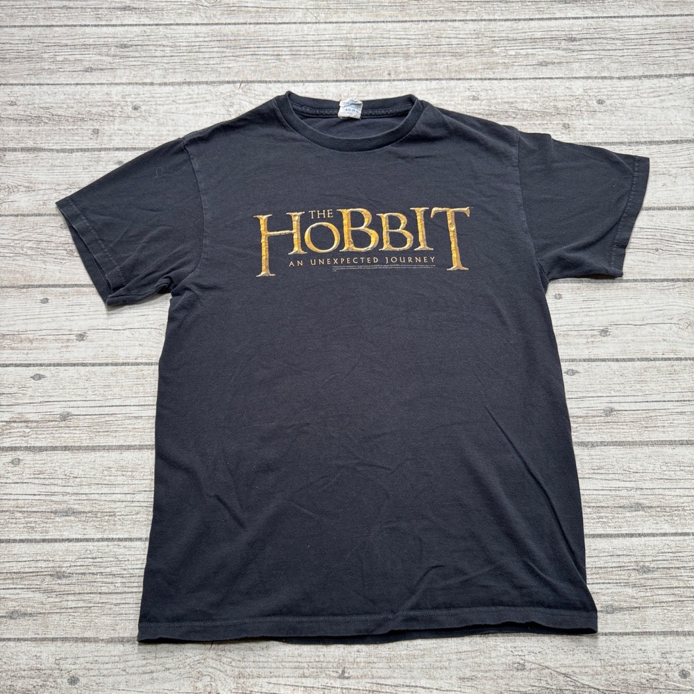 The Hobbit T-Shirt Men's Medium Black Dolby Atmos Unexpected Journey Movie Promo